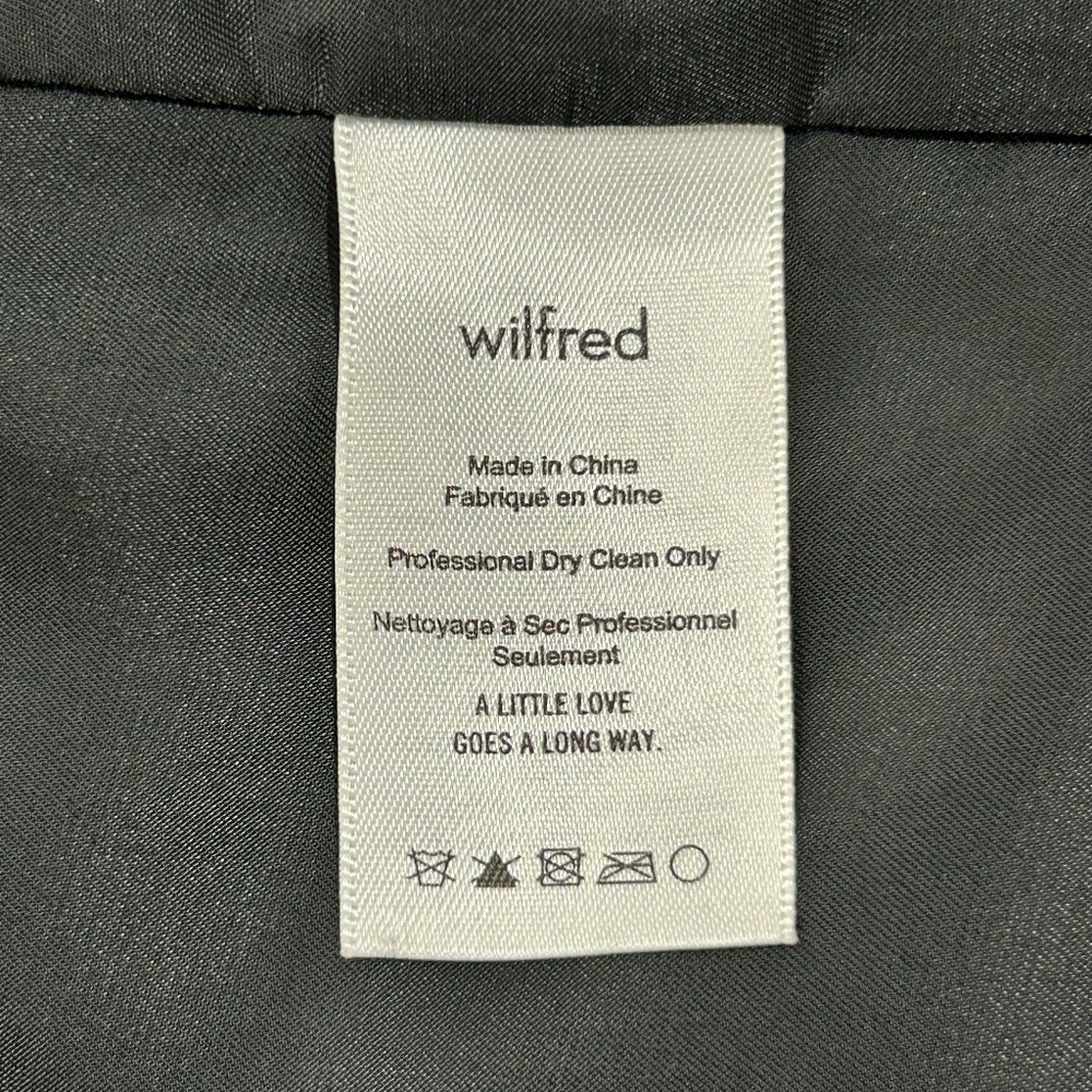 ARITZIA WILFRED FREE Black/Grey Plaid Dorine Mini Skirt with Tie in Size 10 - Picture 5 of 6